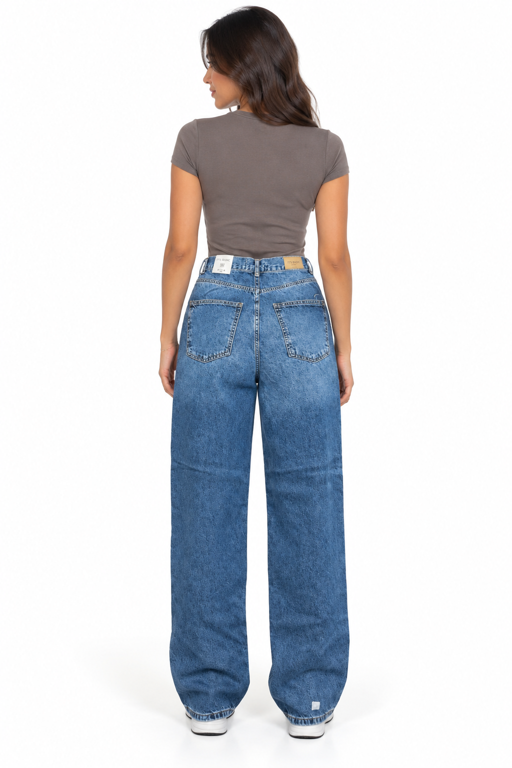 Classic Medium-Wash Wide-Leg Jeans