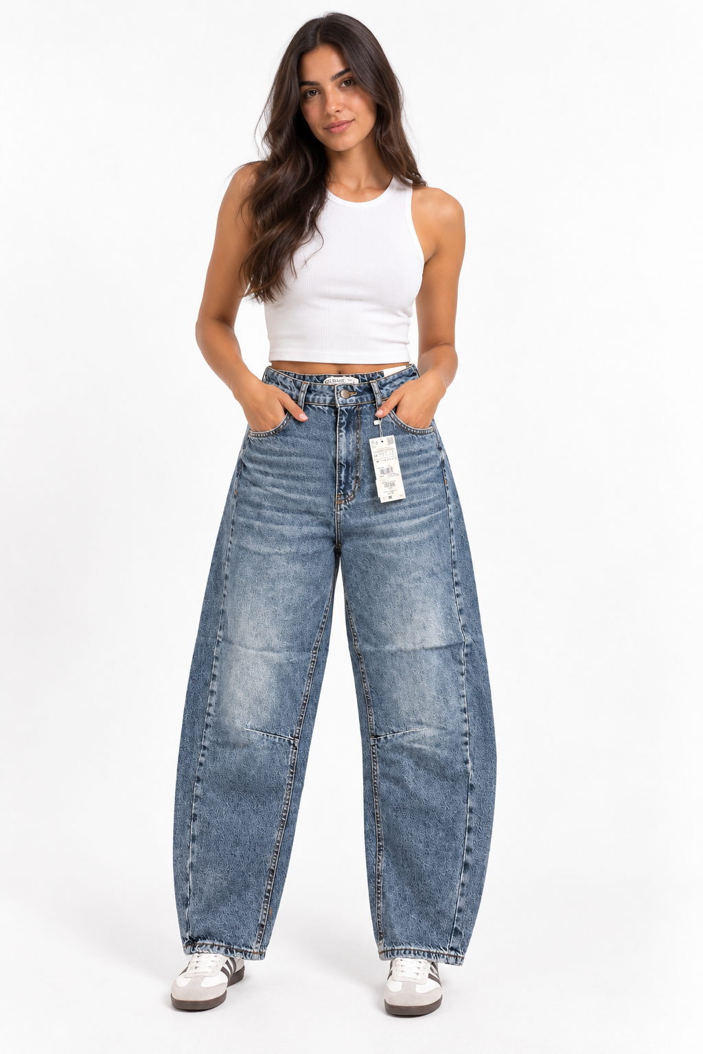 Vintage Wash Balloon Jeans