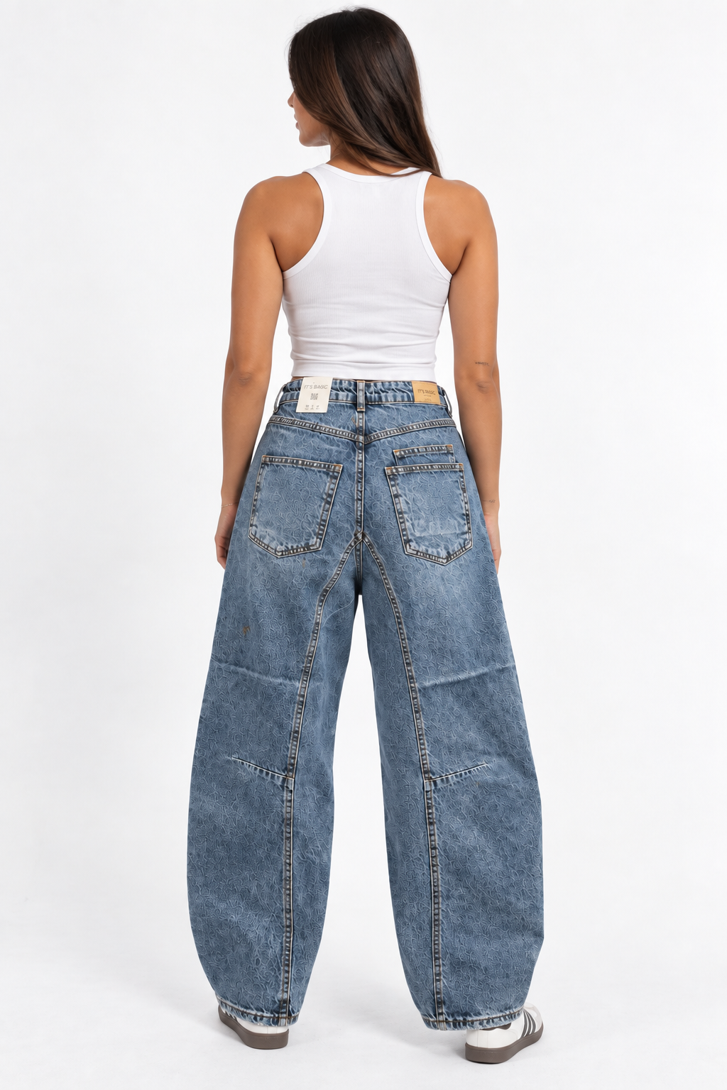 Vintage Wash Balloon Jeans