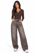 Plus Size Stretch Wide-Leg Jeans