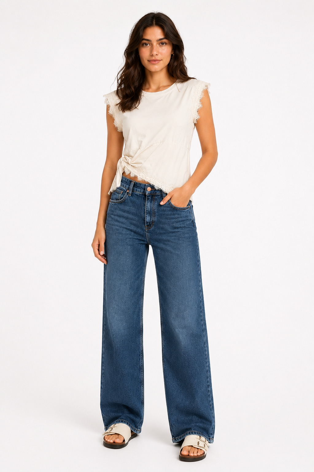 High-Rise Wide Leg Jeans