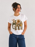 Boho Elephant Graphic T-Shirt