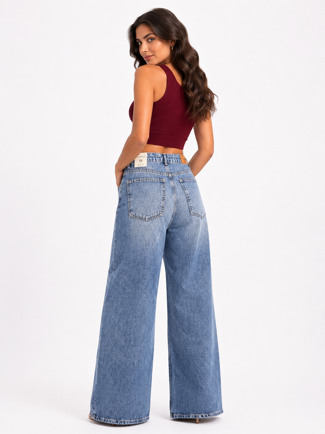 Vintage Wide-Leg Denim Jeans