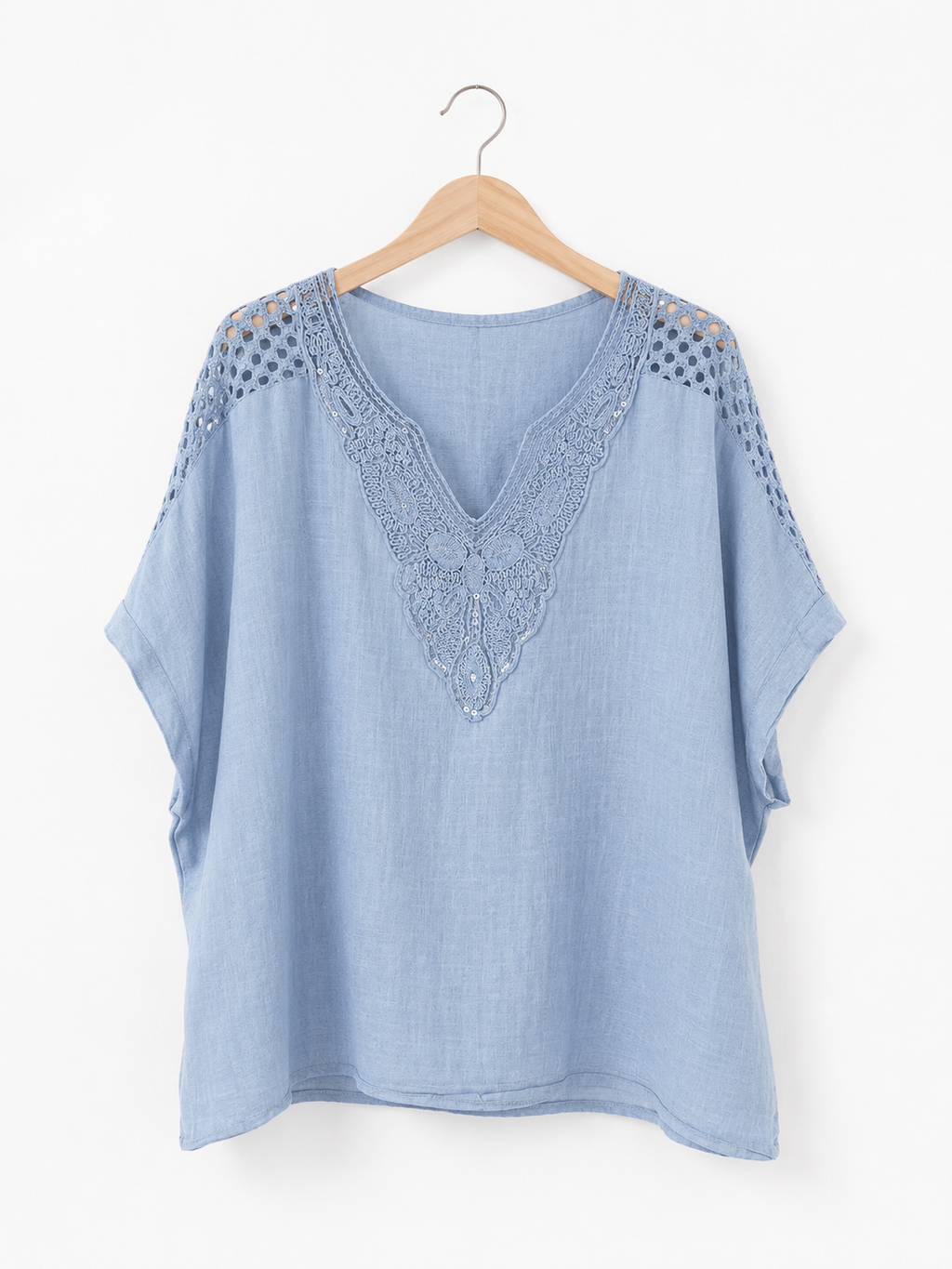 Embroidered Linen Blouse