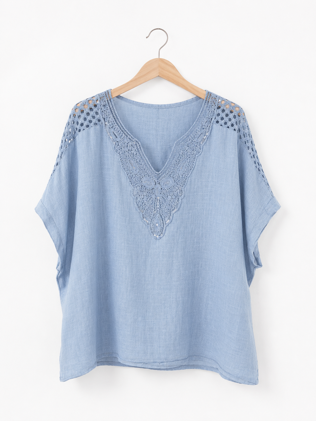 Embroidered Linen Blouse