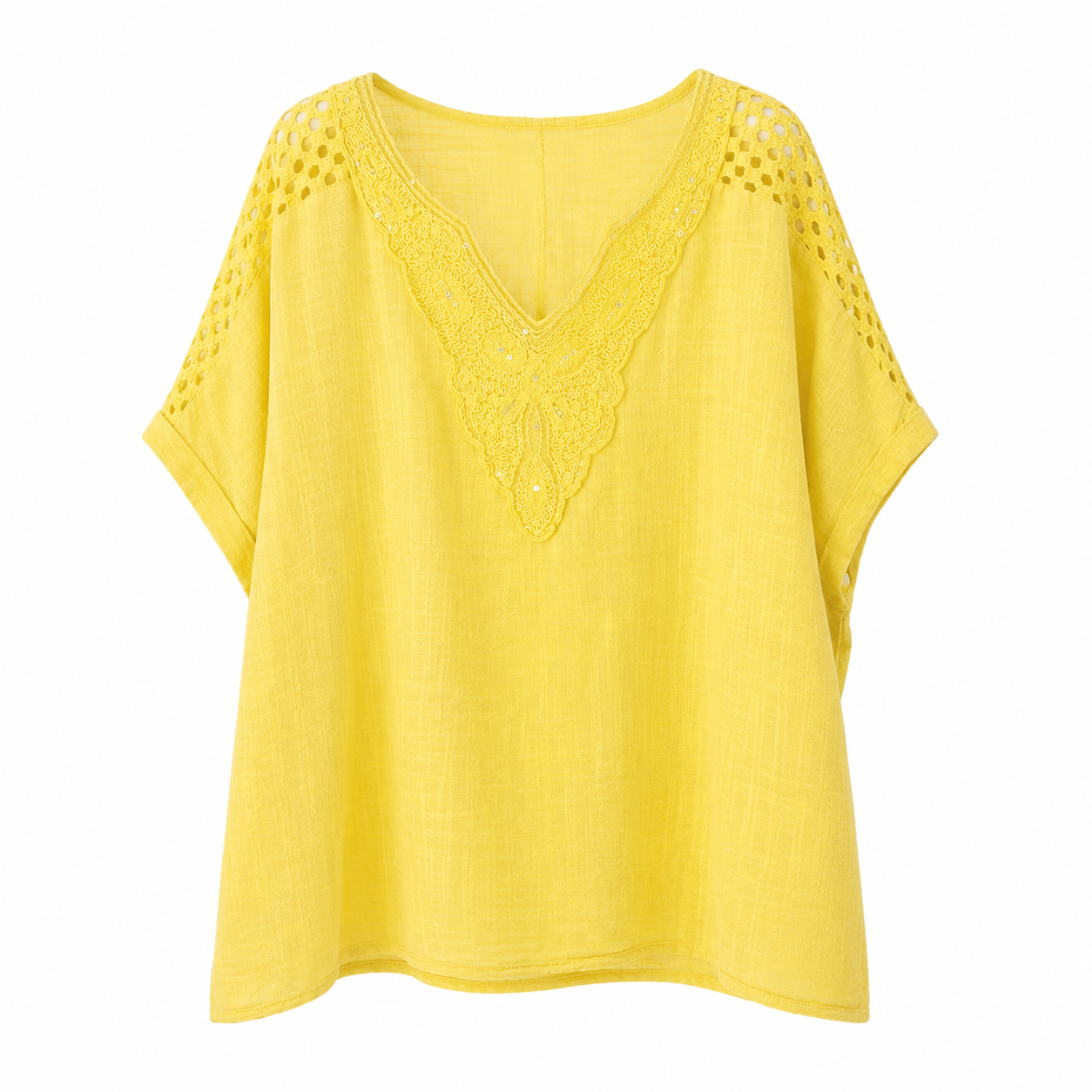 Embroidered Linen Blouse