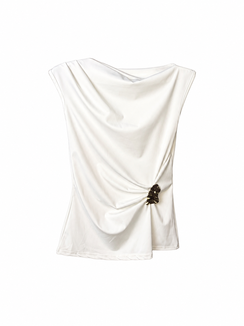 Top with Waist Brooch Detail