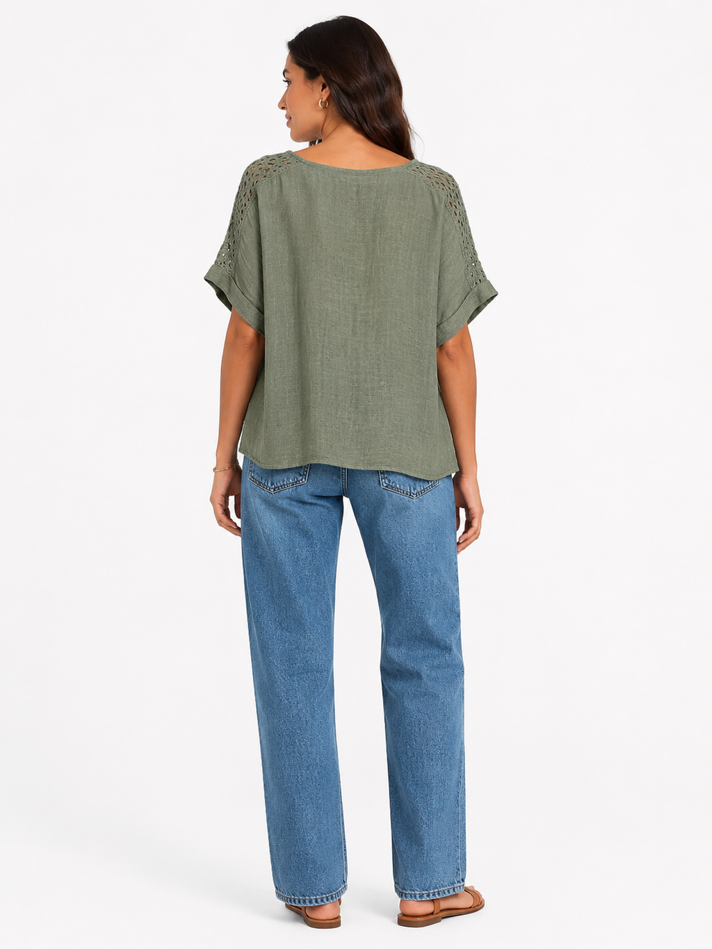 Embroidered Linen Blouse