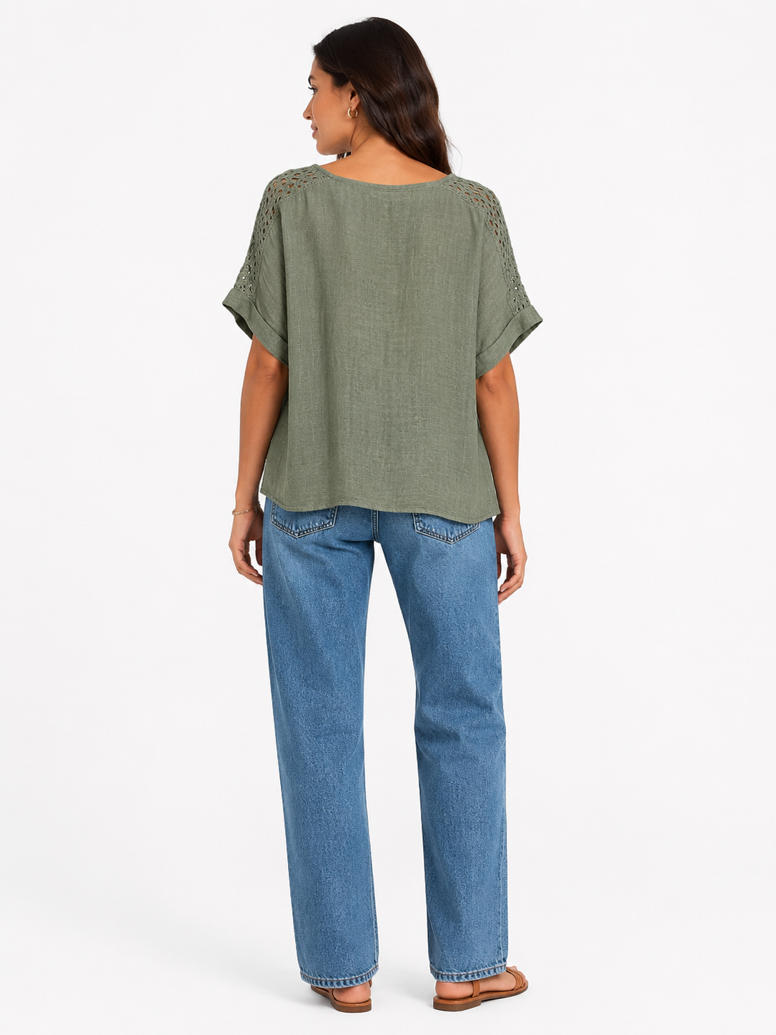 Embroidered Linen Blouse