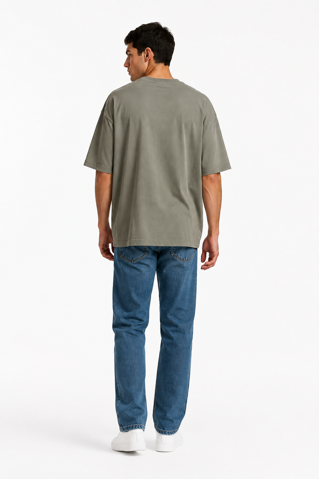 Men’s Khaki Oversized Graphic T-Shirt