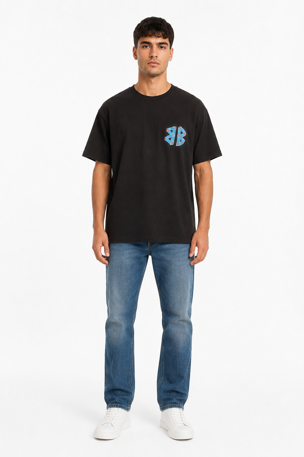 Men’s Black Oversized Graphic T-Shirt