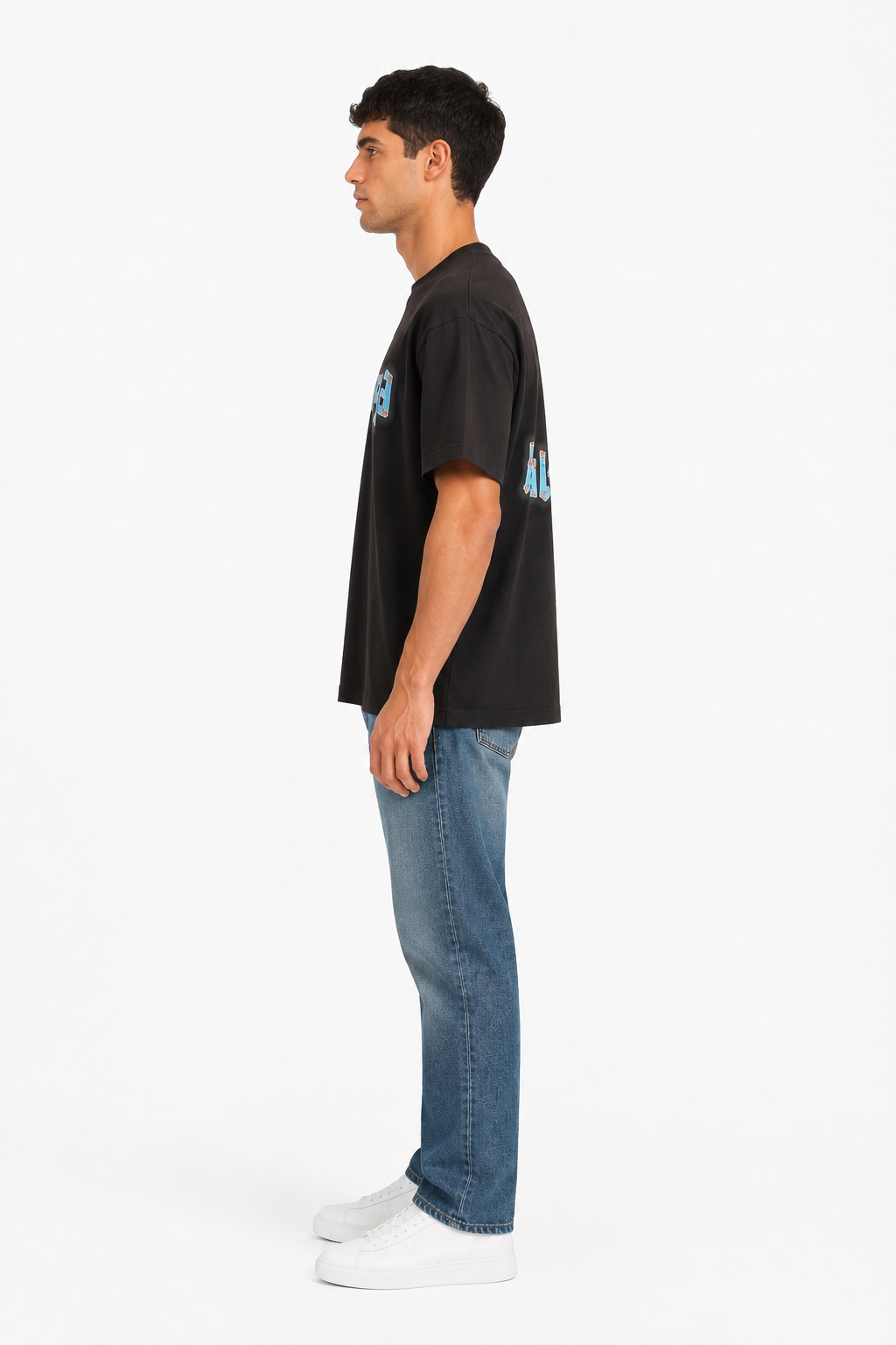 Men’s Black Oversized Graphic T-Shirt