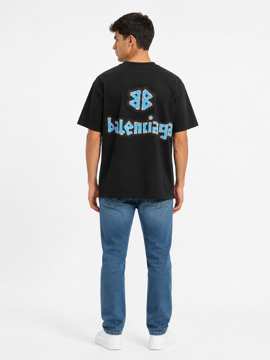 Men’s Black Oversized Graphic T-Shirt
