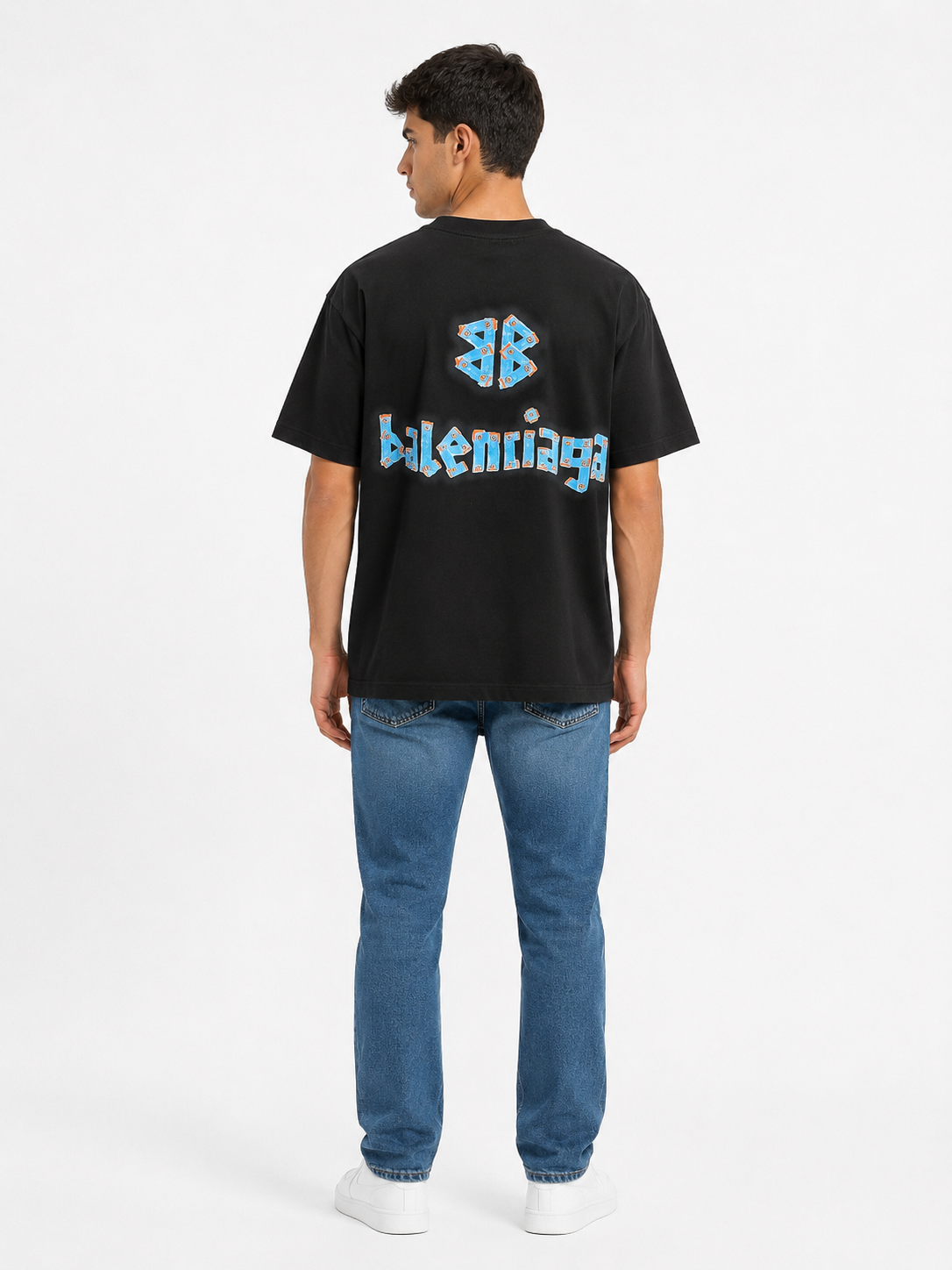 Men’s Black Oversized Graphic T-Shirt